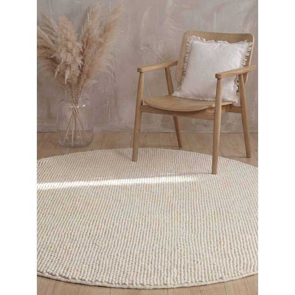 Kremowy wełniany okrągły dywan tkany ręcznie ø 200 cm Richmond Diana – Ted Baker-image-1