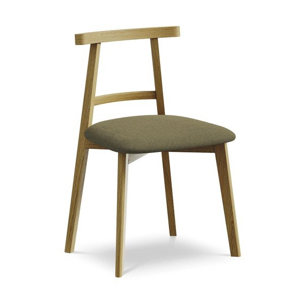 Zielone krzesło z litego drewna Ohelo – Makamii