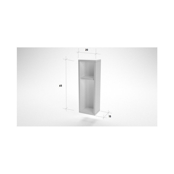Biała półka ścienna / szafka nocna Turra-image-1