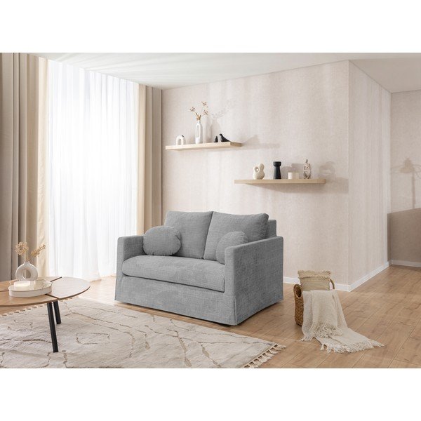 Jasnoszara sofa 140 cm Paphos – Ropez-image-4