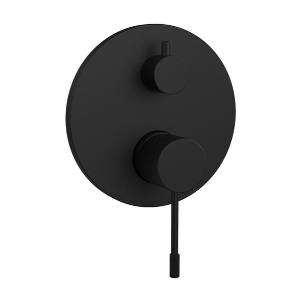 Bateria prysznicowa podtynkowa w kolorze matowej czerni (2 otwory) Solaris – Sapho