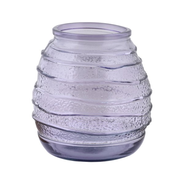 Fioletowy wazon ze szkła z recyklingu Ego Dekor Organic, wys. 19 cm