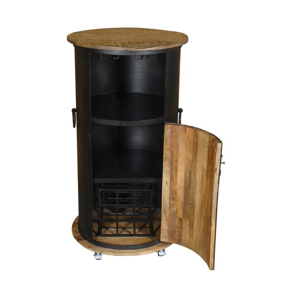 Czarna metalowa szafka na wino liczba butelek 9, 60x115 cm Luni – Interia Home & Living-image-3