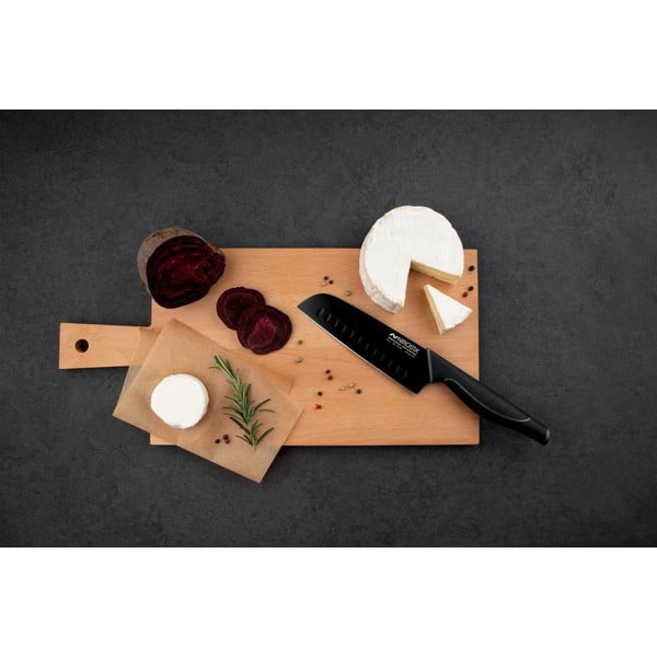 Czarny nierdzewny nóż santoku Nirosta Wave-image-1