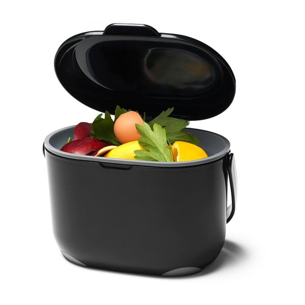 Czarno-szary pojemnik na odpadki organiczne Addis Caddy, 2,5 l-image-1