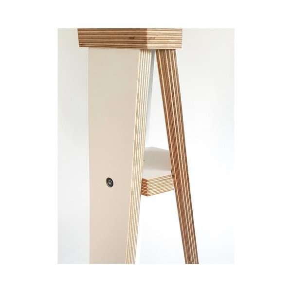 Biała lampa stojąca z białym abażurem i żółtym kablem Ragaba Wanda-image-4