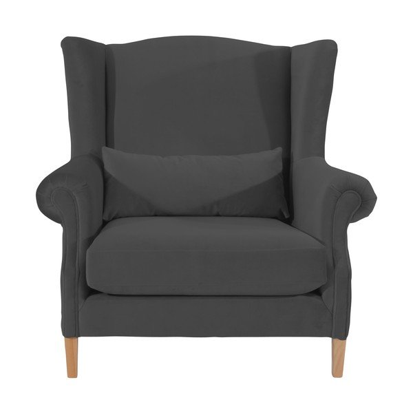 Antracytowy aksamitny fotel Max Winzer Harvey Velvet-image-2