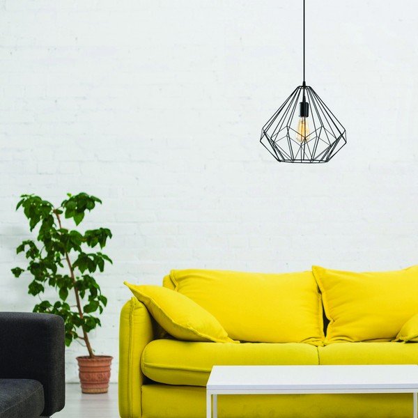 Czarna lampa wisząca z metalowym kloszem ø 37 cm Diamond – Opviq lights-image-1