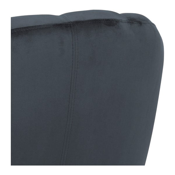 Ciemnoszary aksamitny fotel Actona Daniella-image-2