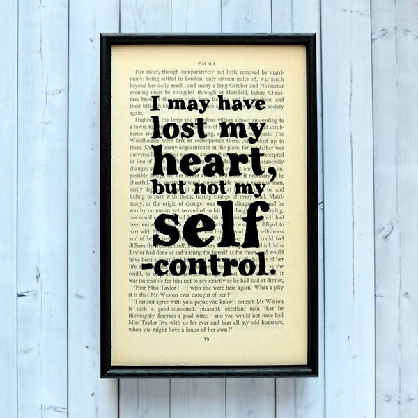 Plakat w
  drewnianej ramie Emma Self Control