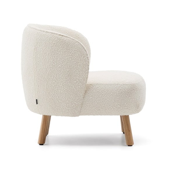 Kremowy fotel z materiału bouclé Ulit – Kave Home-image-3