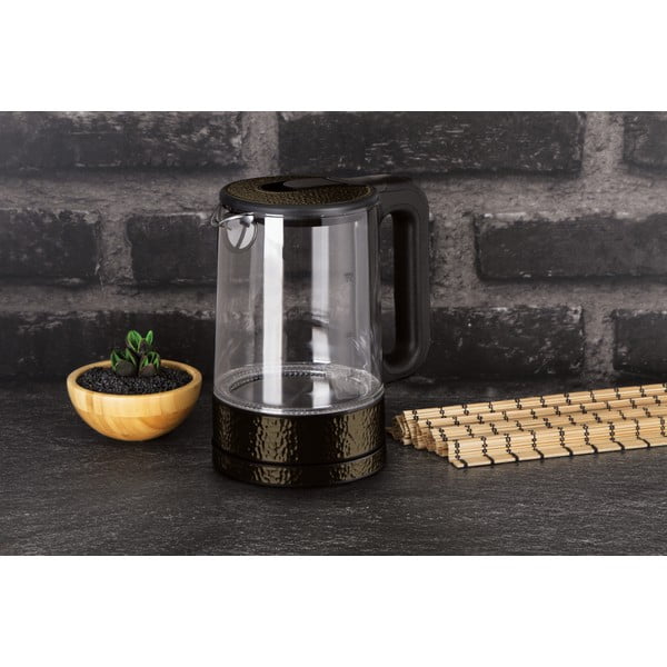 Czarny czajnik elektryczny 1,7 l Primal Gloss Collection – BerlingerHaus-image-1