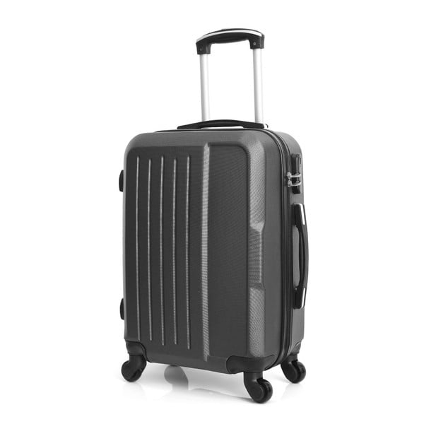 Ciemnoszara walizka na kółkach Hero Maroko, 37 l-image-4