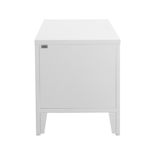 Biała metalowa szafka na buty z siedziskiem Salino – Støraa-image-2