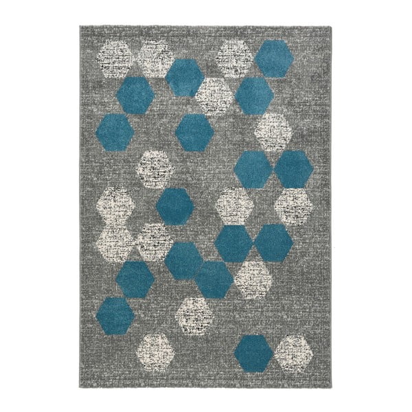 Niebiesko-szary dywan DECO CARPET Dotty, 110x170 cm
