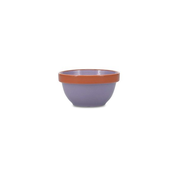 Pomarańczowa/fioletowa kamionkowa miska 170 ml Duo – ONA-image-3