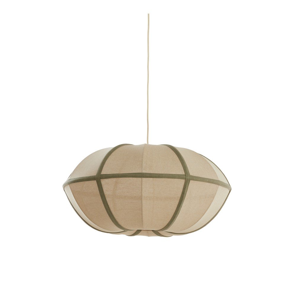Kremowa lampa wisząca z tekstylnym kloszem Mirelys – Light & Living