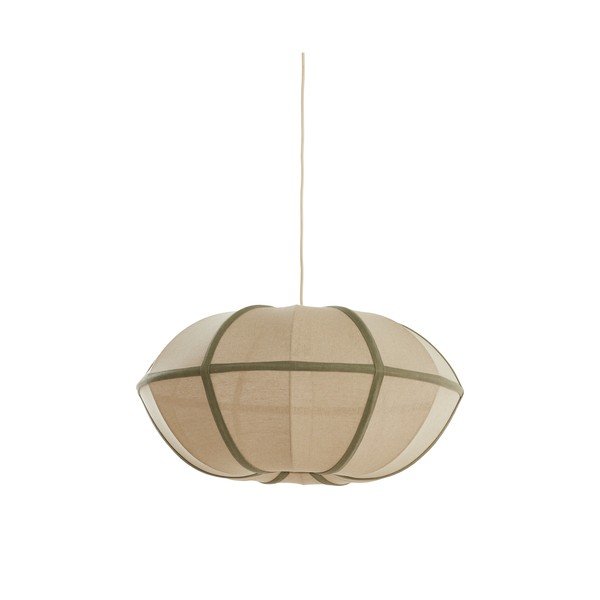 Kremowa lampa wisząca z tekstylnym kloszem Mirelys – Light & Living