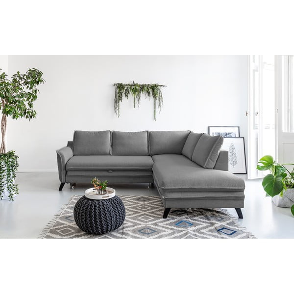 Ciemnoszary narożnik rozkładany Miuform Charming Charlie L, prawostronny-image-1