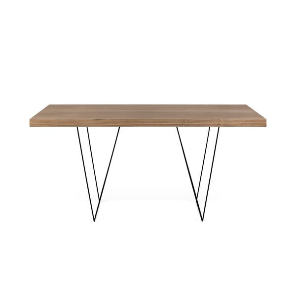 Brązowy stół z czarnymi nogami TemaHome Multi, 180x77 cm