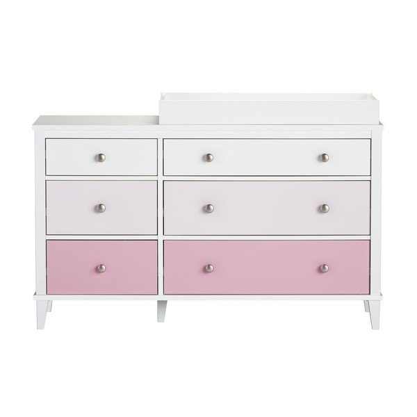 Różowa komoda dziecięca z przewijakiem 136x90x49 cm Poppy – Støraa-image-3
