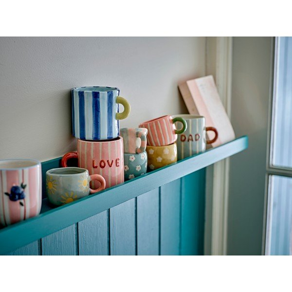 Jasnozielona/jasnoróżowa filiżanka na espresso ceramiczna 110 ml Nini – Bloomingville-image-3