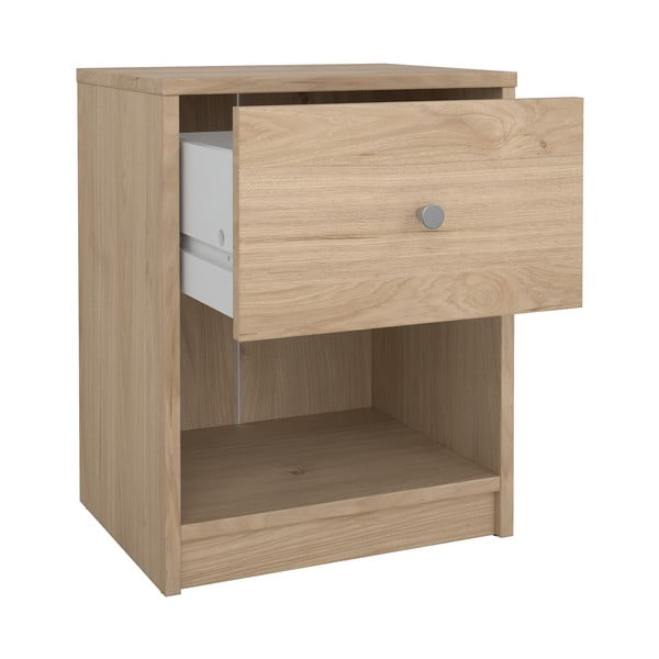 Szafka nocna w dekorze dębu z półkami May – Tvilum-image-3