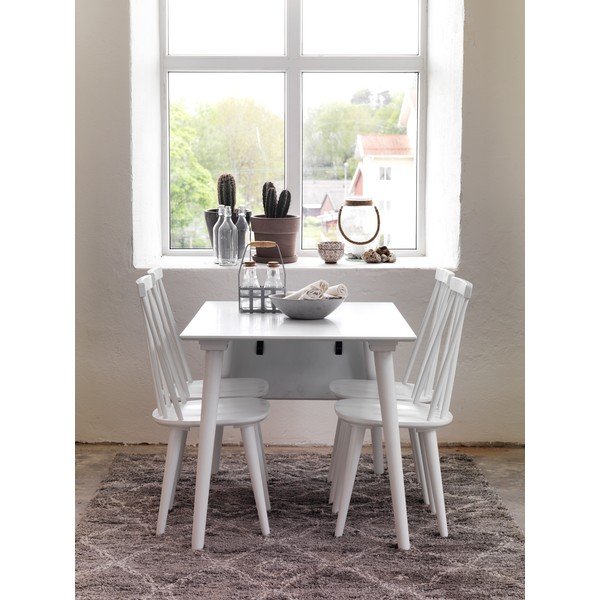 Białe krzesło do jadalni z drewna kauczukowca Rowico Lotta-image-1