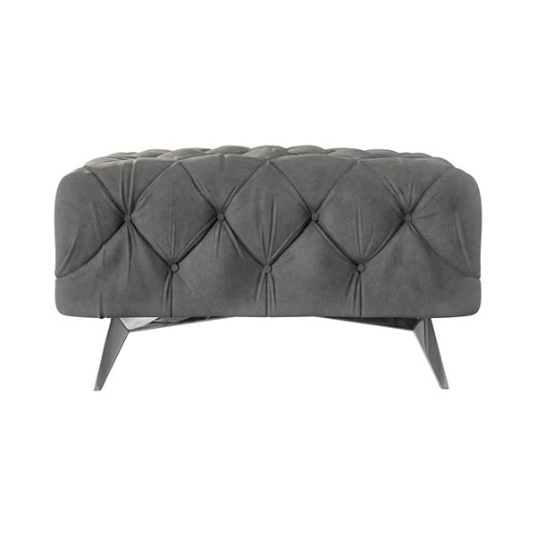 Szary aksamitny podnóżek Chelsea – Ropez-image-2