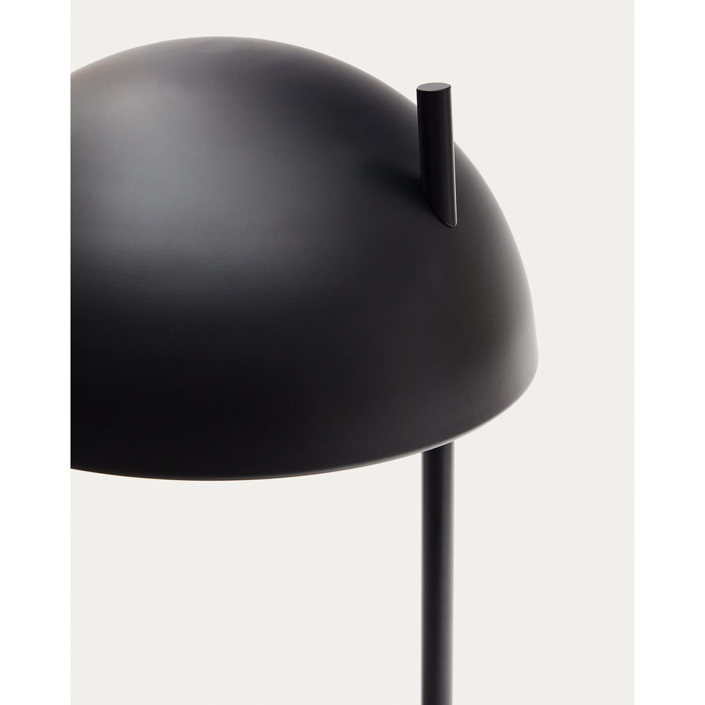 Czarno-naturalna lampa stojąca z metalowym kloszem (wysokość 150 cm) Catlar – Kave Home (zdjęcie 4)