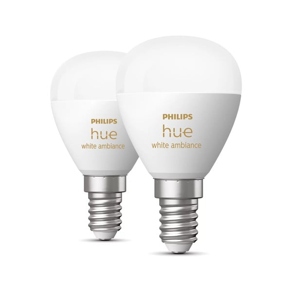 Inteligentne żarówki z gwintem E14, 5 W zestaw 2 szt. White ambiance – Philips Hue