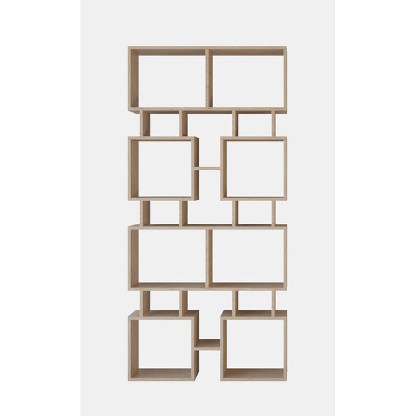 Brązowa biblioteczka Isle, wys. 166 cm