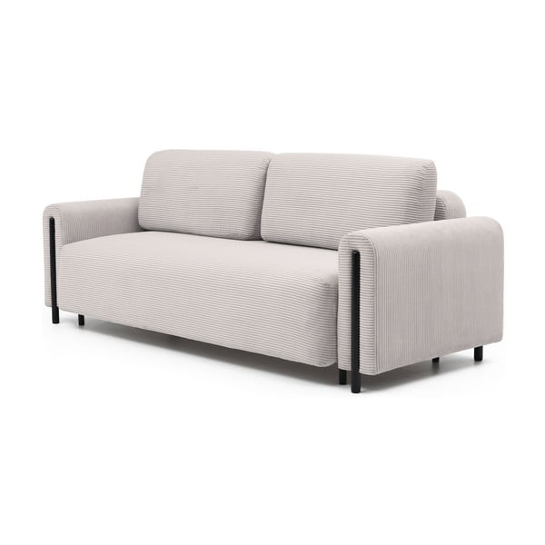 Beżowa sztruksowa rozkładana/ze schowkiem sofa 244 cm Arcadova – ELTAP-image-2