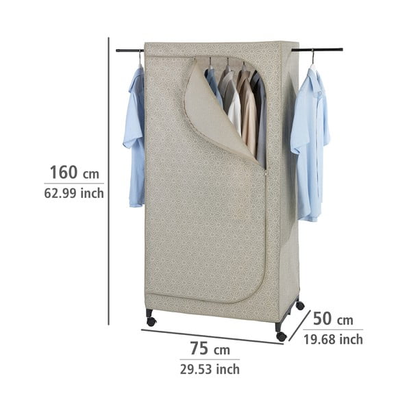 Beżowa tekstylna szafa 75x160 cm Balance – Wenko-image-1