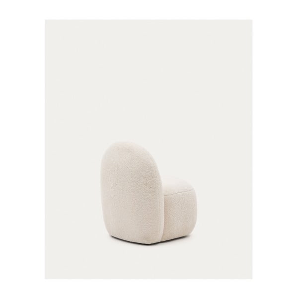 Biały fotel dziecięcy z materiału bouclé Bucky – Kave Home-image-3
