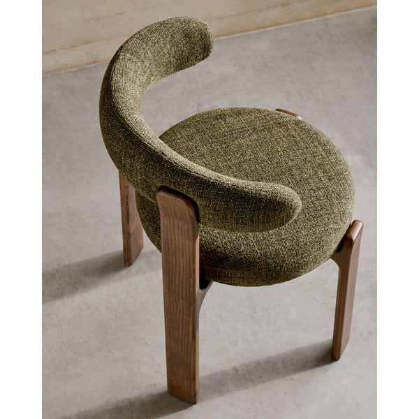 Krzesło z litego drewna jesionowego w kolorze khaki i brązowym Granite – Kave Home-image-2