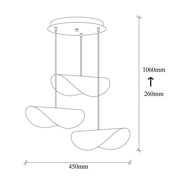 Lampa wisząca w czarno-złotym kolorze z metalowym kloszem ø 45 cm Sivani – Opviq lights-image-4