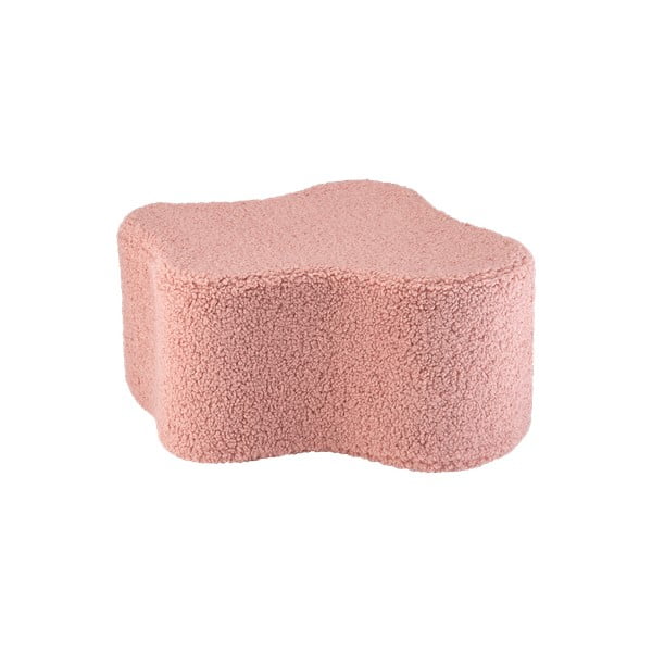 Różowy puf dziecięcy z materiału bouclé Cloud – Wigiwama