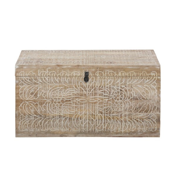 Skrzynia z litego drewna mango w naturalnym kolorze 45x50 cm Malati – Støraa