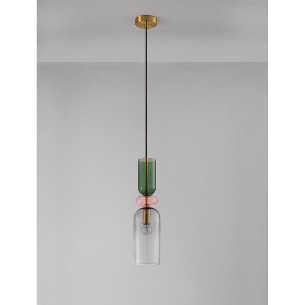 Szklana lampa wisząca w kolorze złota ø 11 cm Murano – Nova Luce-image-2