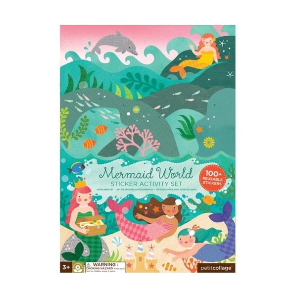 Plansza z naklejkami Petit collage Mermaid World
