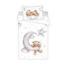 Bawełniana pościel dziecięca do łóżeczka 100x135 cm Teddy "Moon" – Jerry Fabrics
