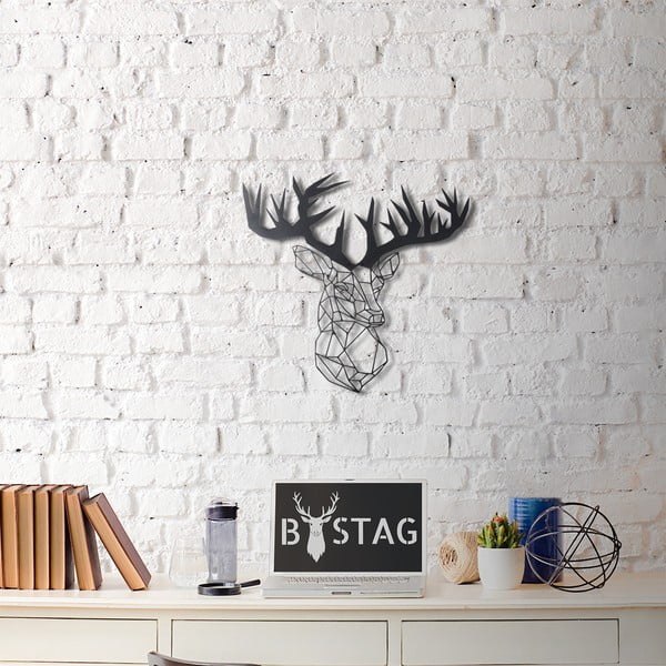 Metalowa dekoracja ścienna Deer, 51x49 cm