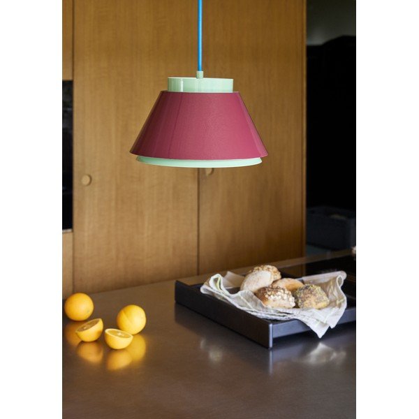 Czerwona/zielona metalowa lampa wisząca ø 25 cm Remi – Hübsch-image-1