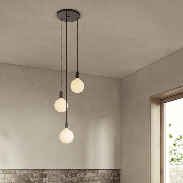 Ciemnoszara lampa wisząca ze ściemniaczem ø 25 cm Triple Pendant – tala-image-1