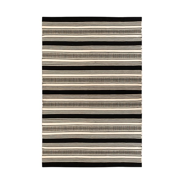Czarno-biały dwustronny zewnętrzny dywan z tworzywa z recyklingu Green Decore Zambezi, 160x230 cm