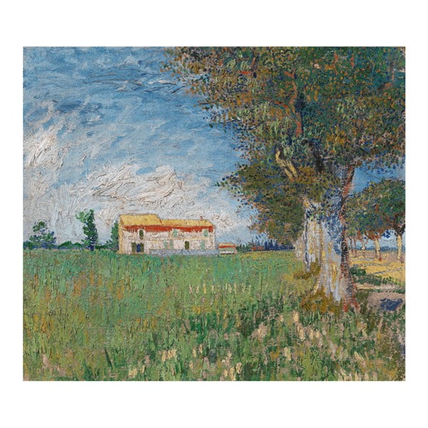 Reprodukcja obrazu Vincenta van Gogha - Farmhouse in a Wheatfield, 50x45 cm
