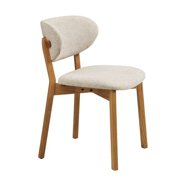 Beżowe/w naturalnym kolorze tapicerowane krzesło Dunkirk – House Nordic-image-4