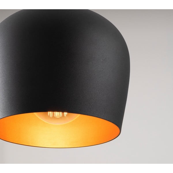 Czarna lampa wisząca z metalowym kloszem Berceste – Opviq lights-image-3