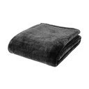 Czarny koc z mikropluszu 130x170 cm Raschel Velvet – Catherine Lansfield